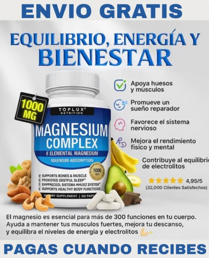 Gran Promo 2 X 1. Más Energía, Mejor Descanso y Menos Dolor Con Magnesio Complex