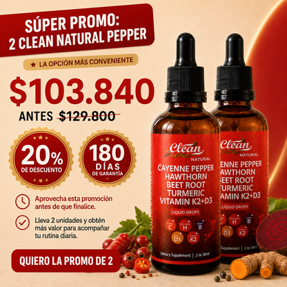 Clean Nutra | VascuGlow Berberina | Controla el Azúcar Y Protege tu Corazón