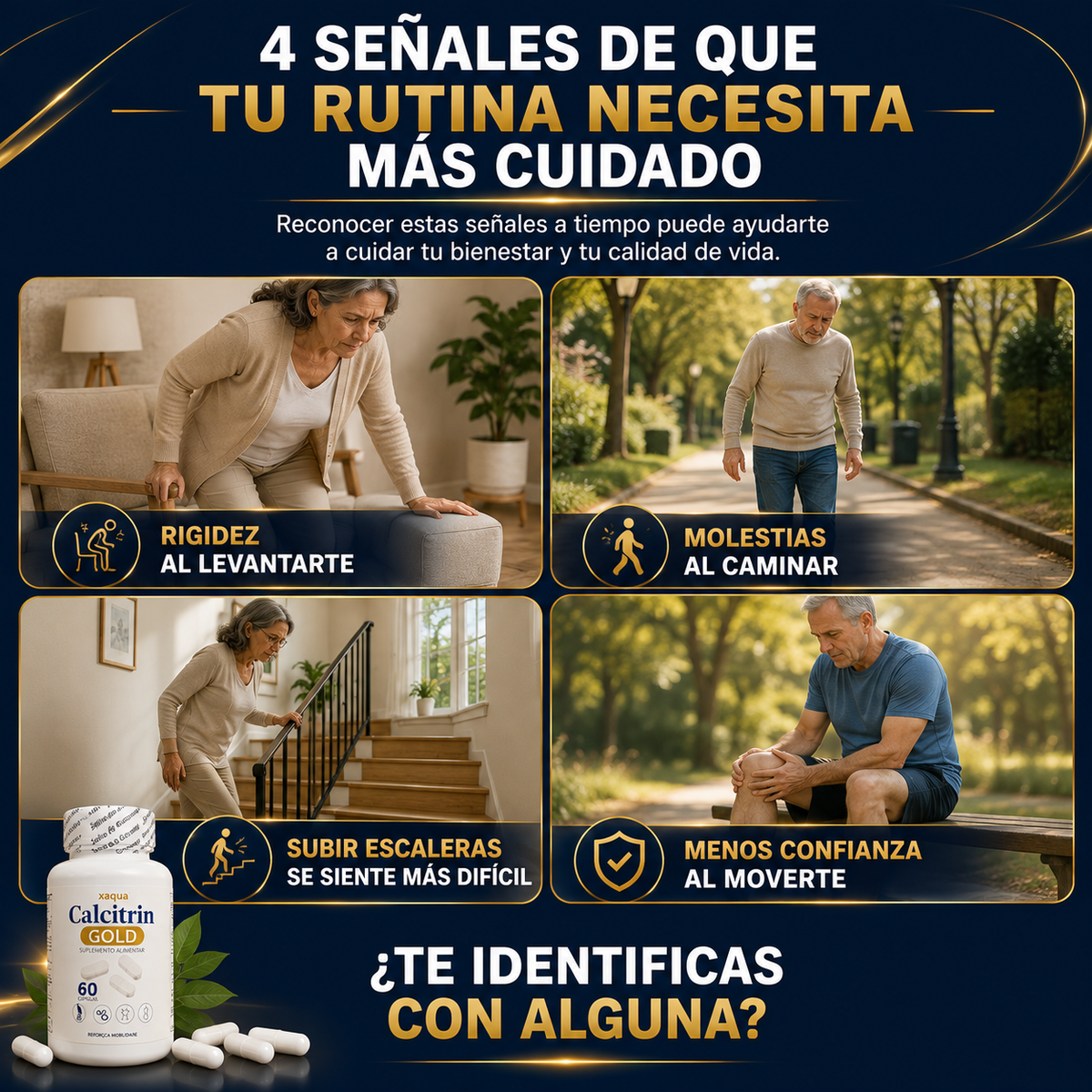 Calcitrin Gold | Fortalece Tus Huesos y Articulaciones para Volver a Moverte Sin Límites
