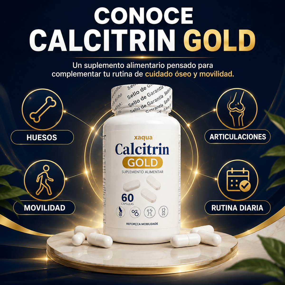 Calcitrin Gold | Fortalece Tus Huesos y Articulaciones para Volver a Moverte Sin Límites