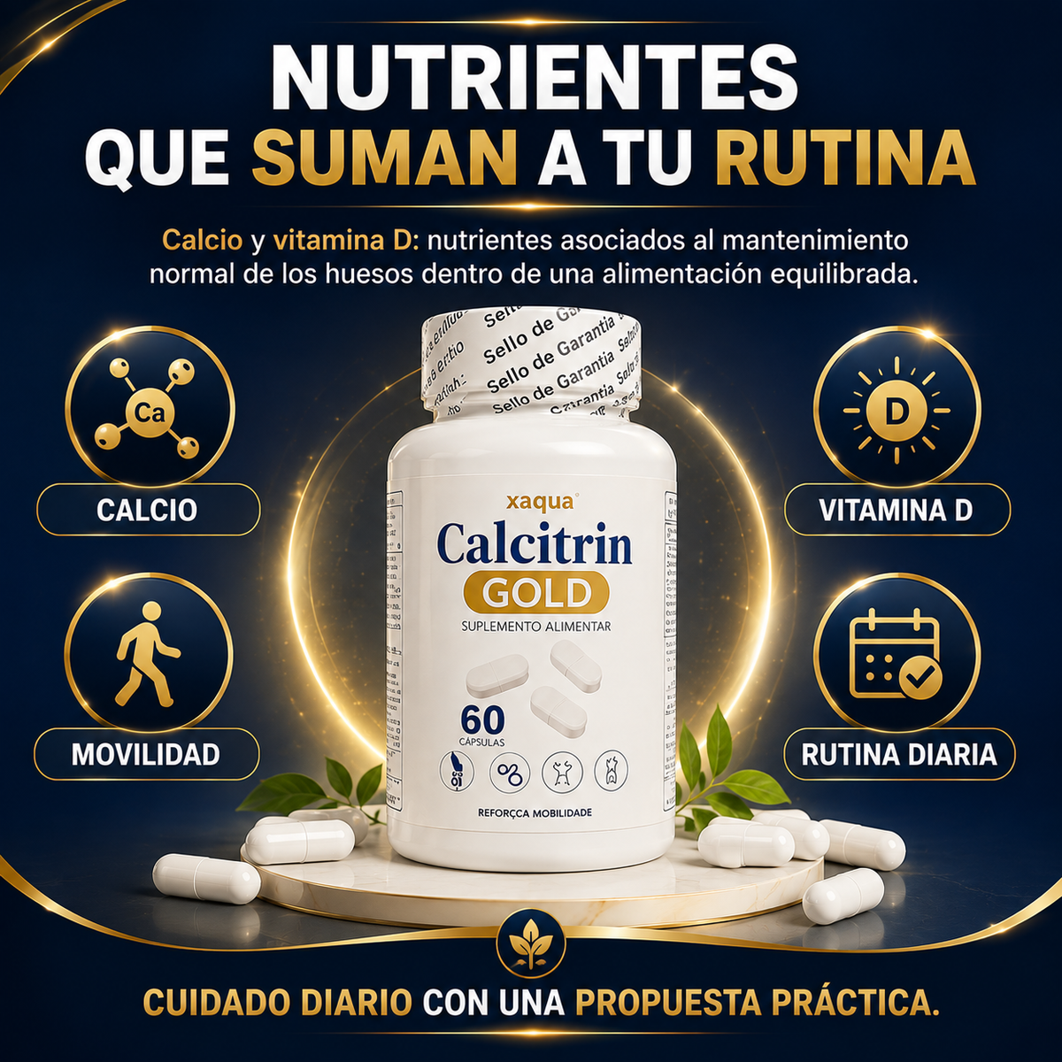 Calcitrin Gold | Fortalece Tus Huesos y Articulaciones para Volver a Moverte Sin Límites