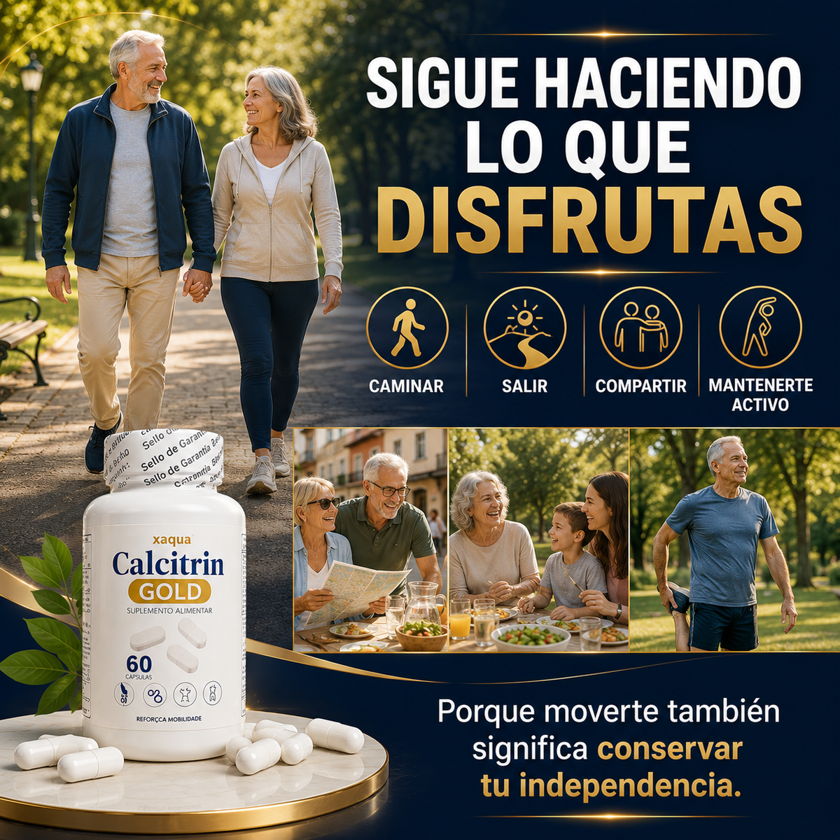 Calcitrin Gold | Fortalece Tus Huesos y Articulaciones para Volver a Moverte Sin Límites