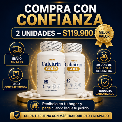 Calcitrin Gold | Fortalece Tus Huesos y Articulaciones para Volver a Moverte Sin Límites