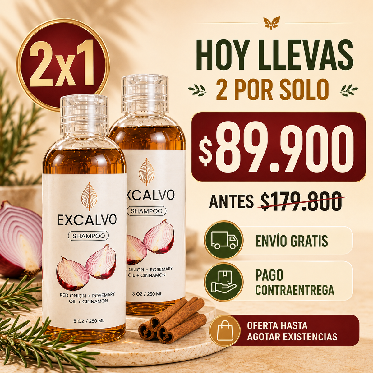 Excalvo Súper Promo 2*1 Shampoo