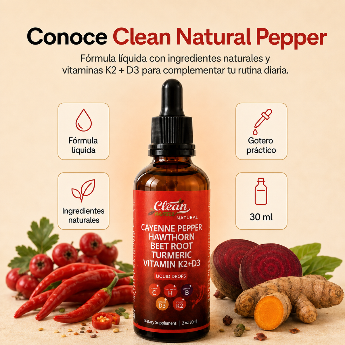 Clean Nutra | VascuGlow Berberina | Controla el Azúcar Y Protege tu Corazón