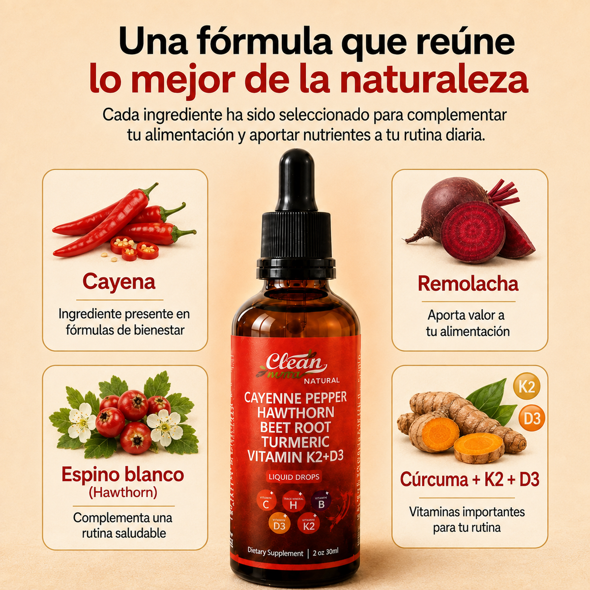 Clean Nutra | VascuGlow Berberina | Controla el Azúcar Y Protege tu Corazón