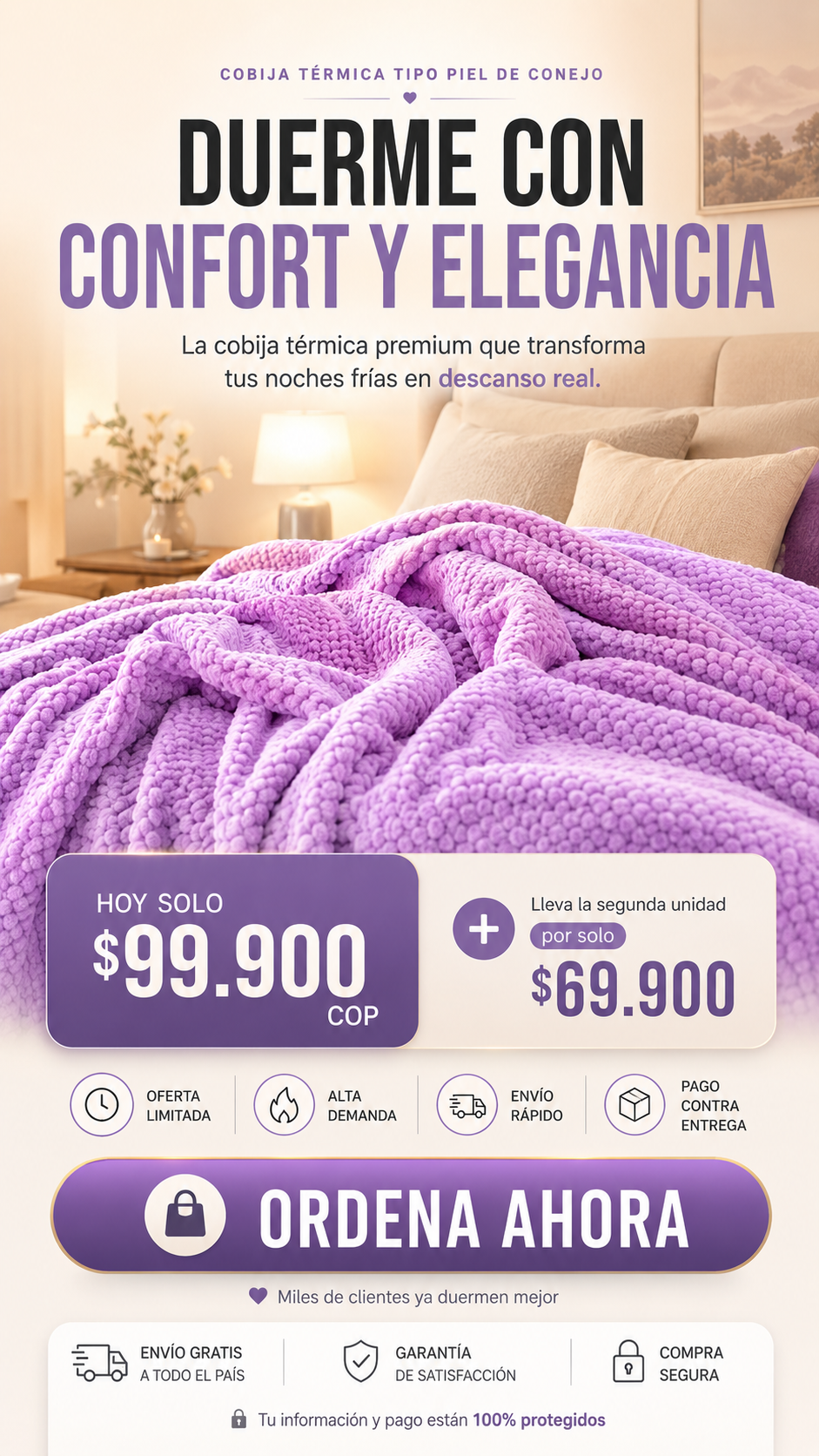 Cobija Piel de Conejo Premium – Renueva tu Hogar con Estilo