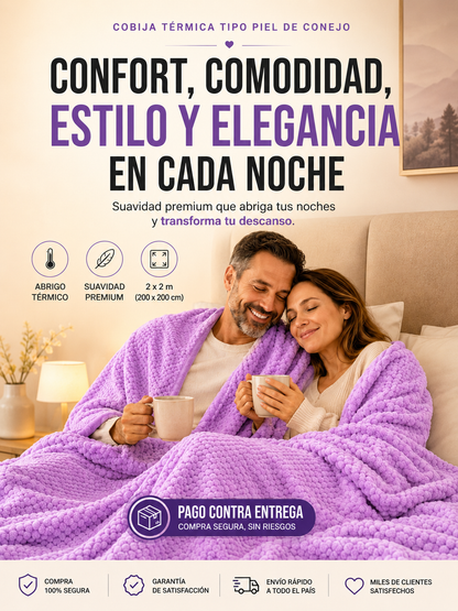 Cobija Piel de Conejo Premium – Renueva tu Hogar con Estilo