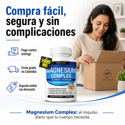 Complejo de magnesio 8 en 1 🇺🇸 Producto 100% Americano