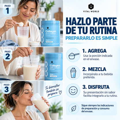 Collagen Bio - Peptides | Para Tu Piel, Cabello, Uñas, Articulaciones Y Huesos