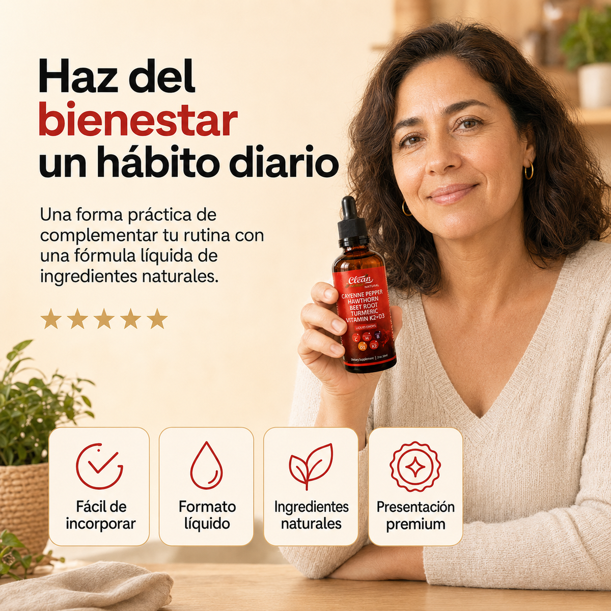 Clean Nutra | VascuGlow Berberina | Controla el Azúcar Y Protege tu Corazón